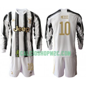 Juventus Lionel Messi 10 Bambino Maglia Prima 2020/2021 Manica Lunga (+ Pantaloncini)